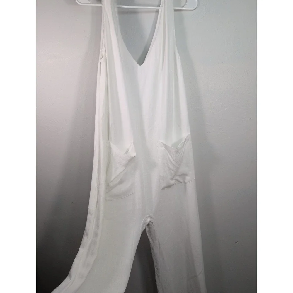 BUMPSUIT Jumpsuit Maternity Romper Small White Stretchy Soft Sleeveless